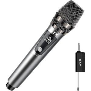 Wireless Microphone, Dynamic Karaoke Microphone with Receiver and Anti-Slip Ring